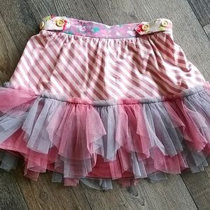 Matilda Jane Striped Ruffle Tulle Skirt – Size 6